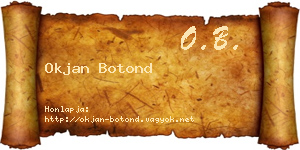 Okjan Botond névjegykártya